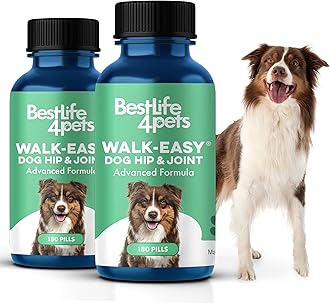 Advanced Hip and Joint Supplement for Dogs, Natural Extra Strength Dog Arthritis Pain Relief & Anti Inflammatory for Dogs Helps Limping, Mobility Issues, Hip Dysplasia, ACL Tears, 180 Tiny Pills