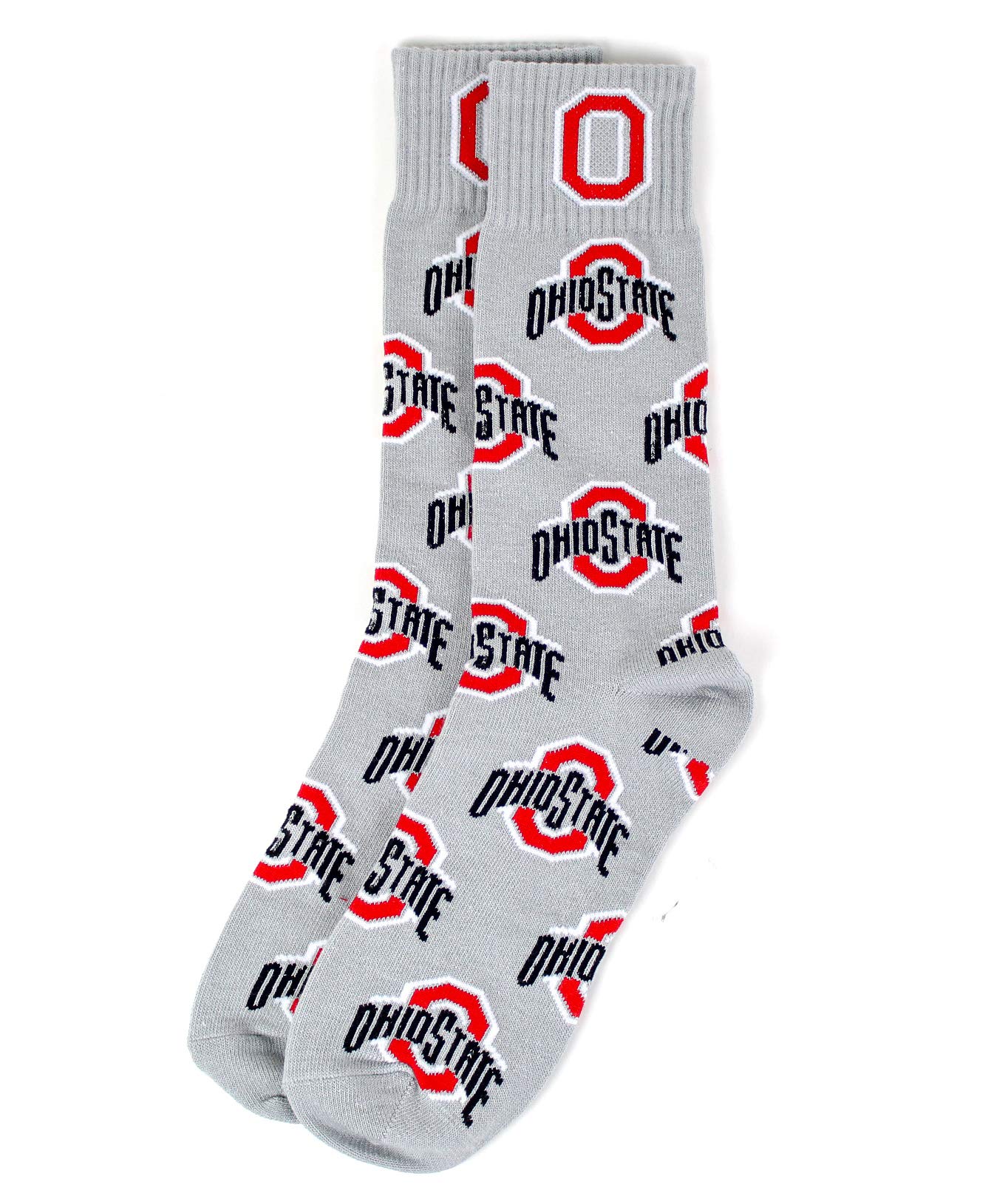 Donegal BayNCAA Ohio State Buckeyes Athletic Block Gray Dress Socks