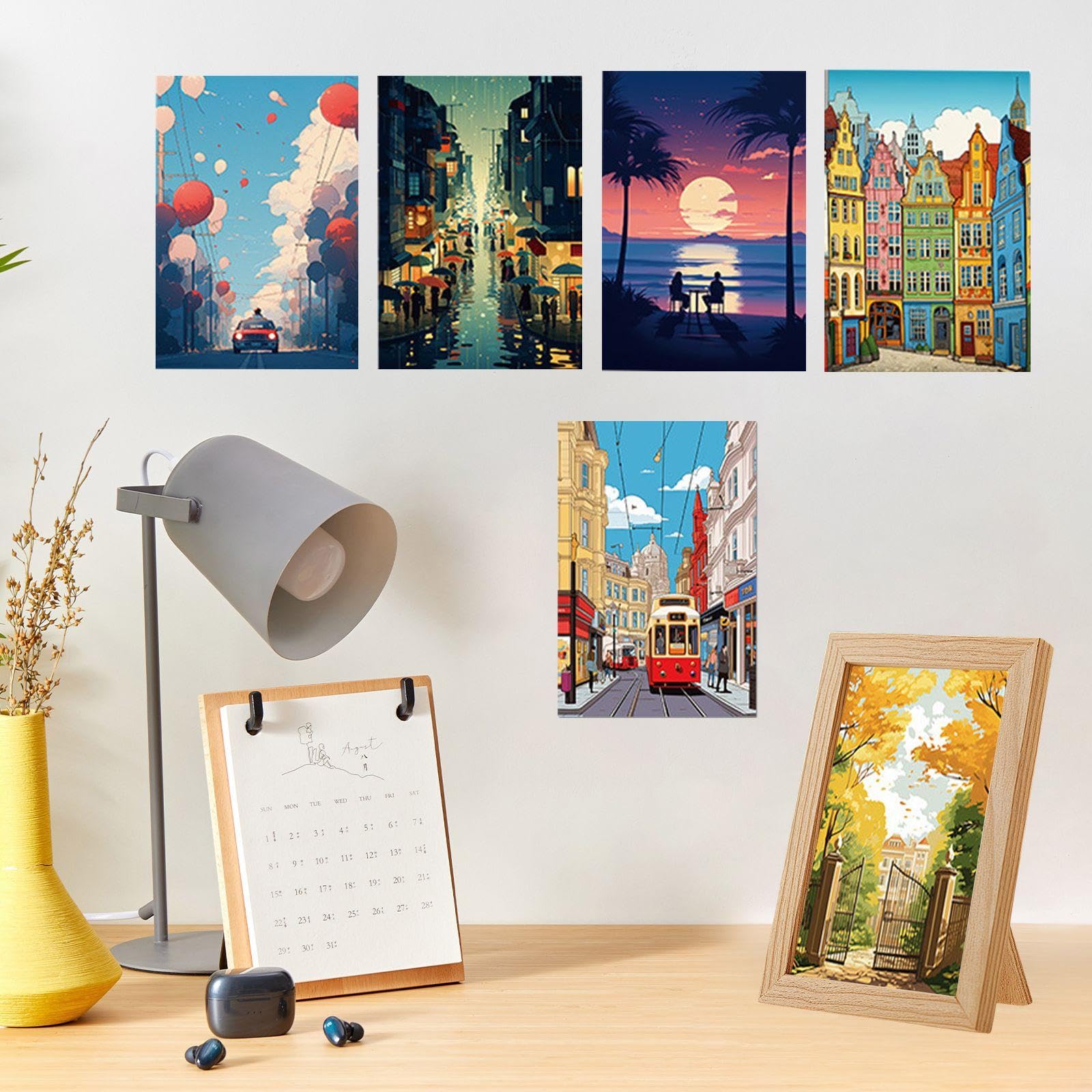 50 Cartoon Street Cards, Landscape Themed Postcards, Wall Decorations, Gift Cards. - Image 4