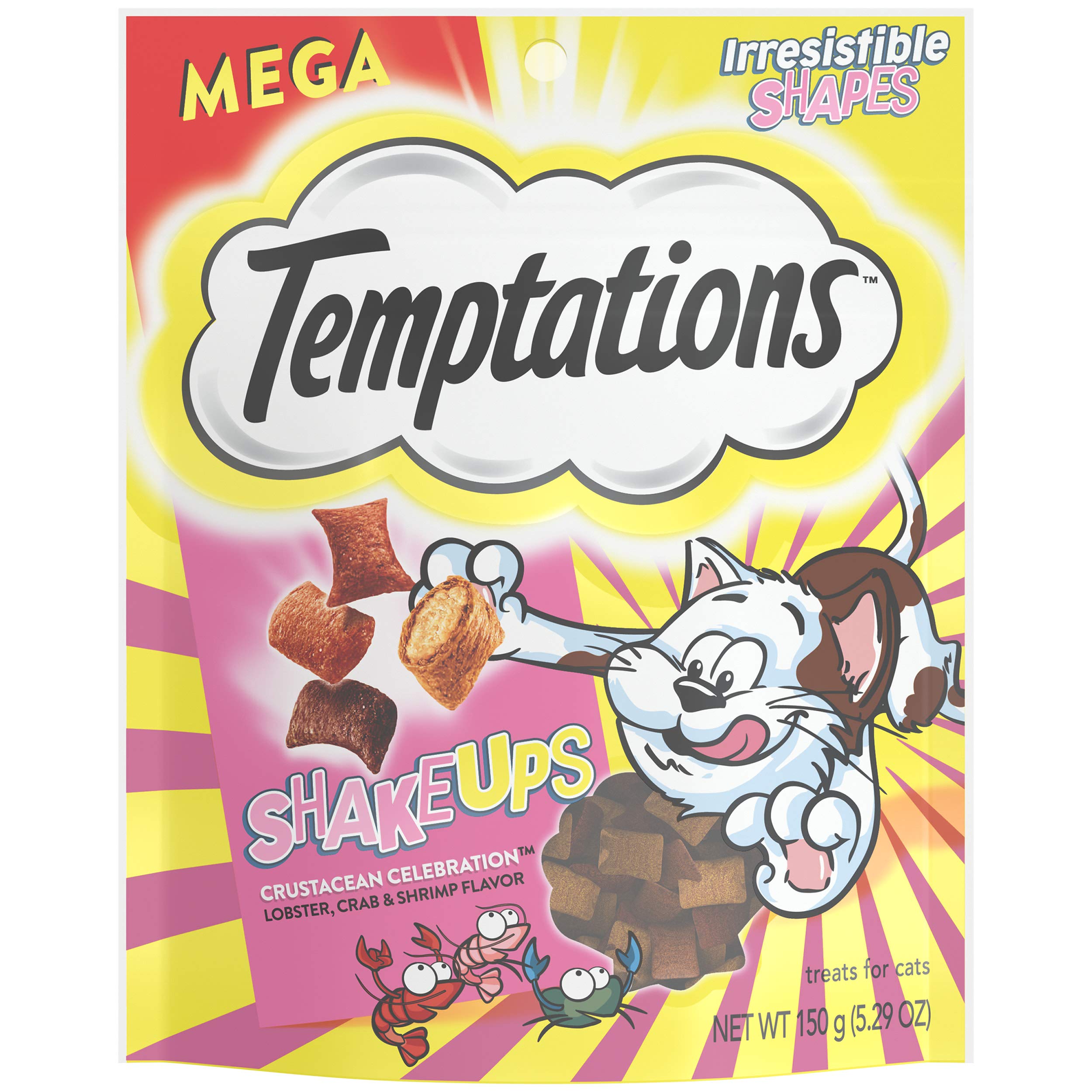 TEMPTATIONS MixUps & Shake Ups Crunchy and Soft Cat Treats, 5 - 6.3 oz.