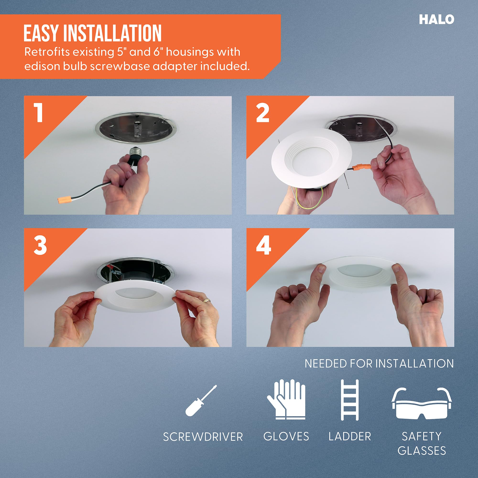 Halo LED Recessed Lighting - 6 Pack -4