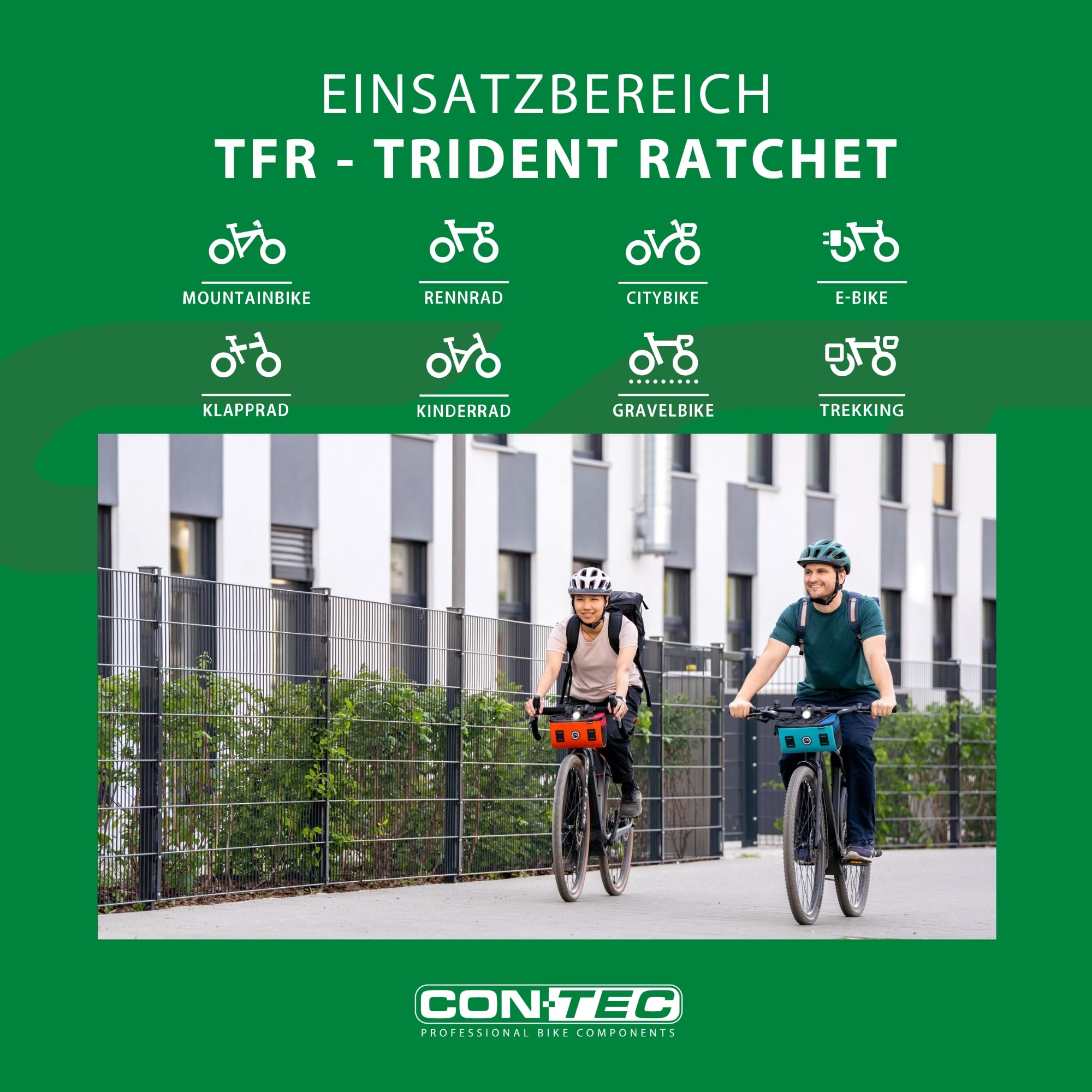 CONTEC Fahrrad-Multitool Trident Ratchet, 10 in 1, Multifunktionswerkzeug, Reparatur Set, Mini-Tool, Multi-Purpose, Innensechskant, Schraubendreher