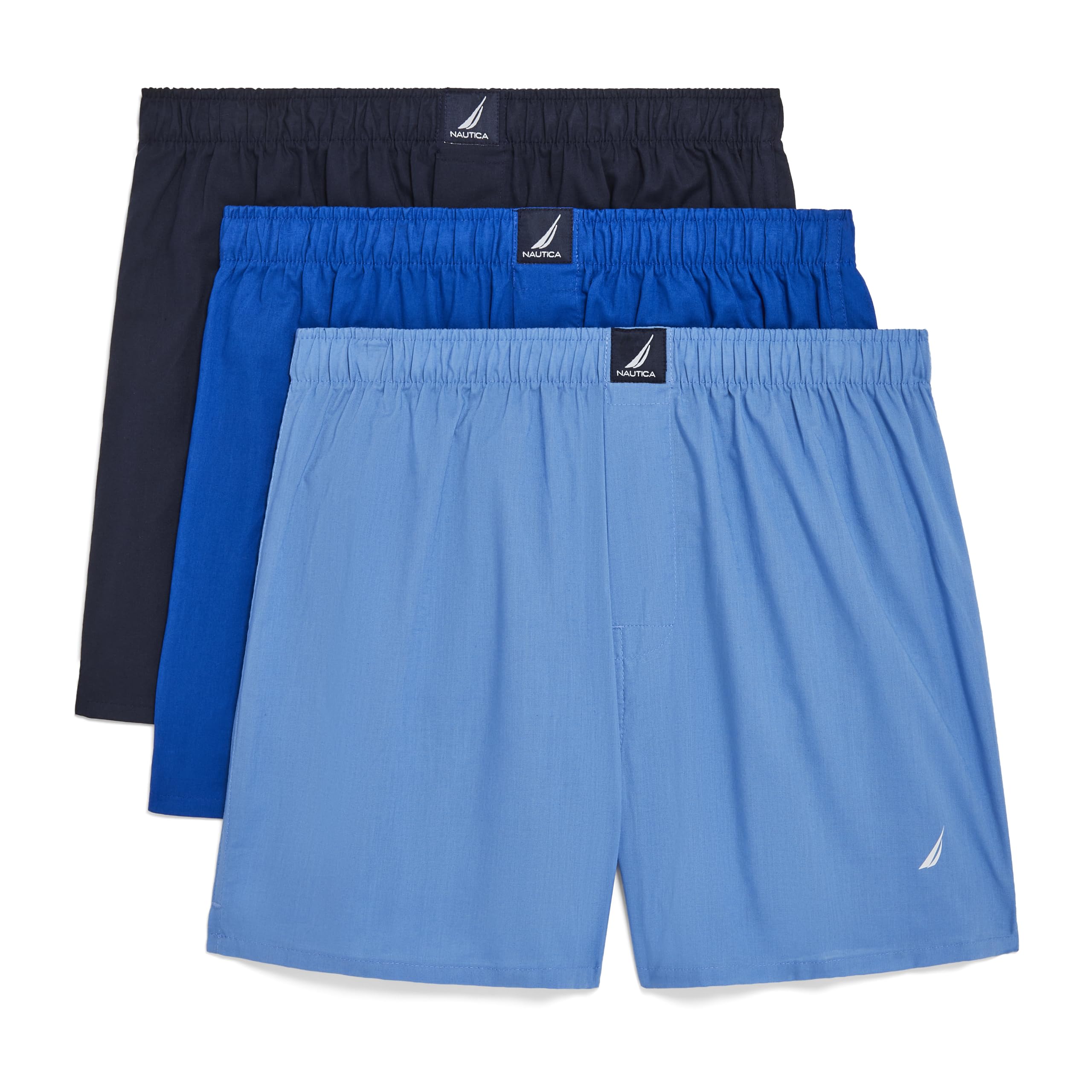 Nautica Men's Classic Cotton 3-Pack Woven Boxer