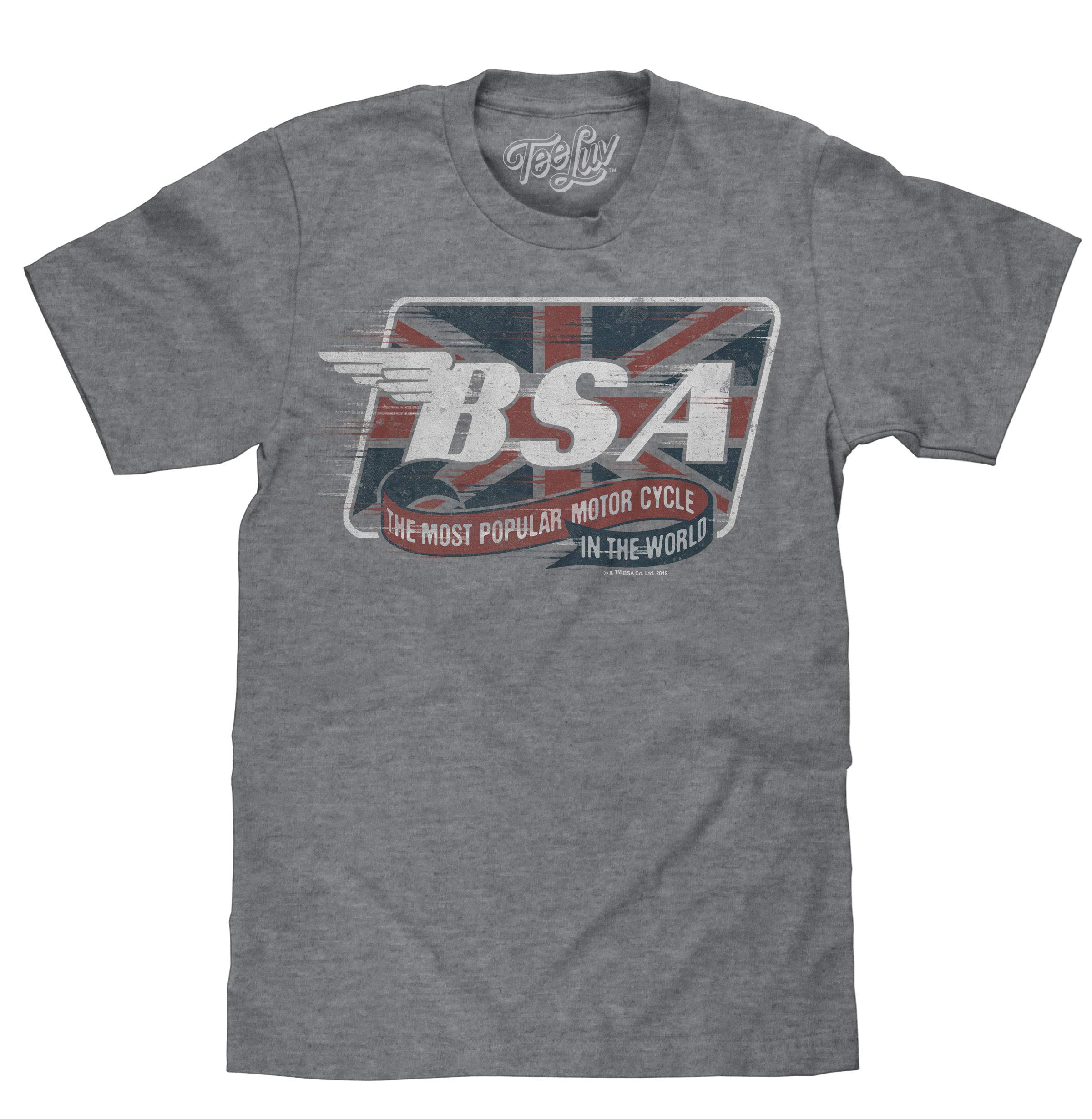 Tee LuvBSA Logo T-Shirt - Distressed BSA Motorcycles Union Jack Shirt