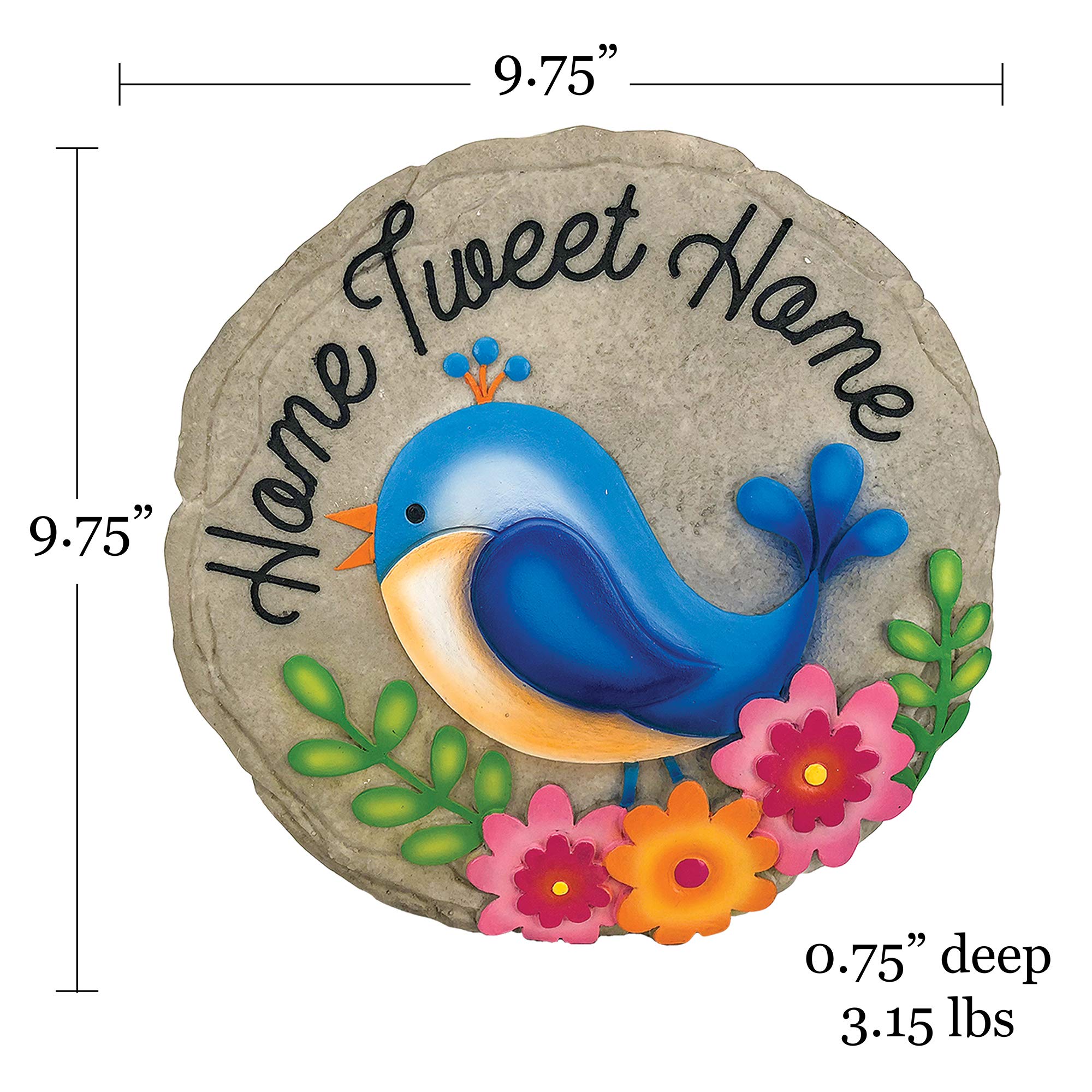 Spoontiques - Decoración de jardín - Tweet Home Stepping Stone - Piedra decorativa para jardín