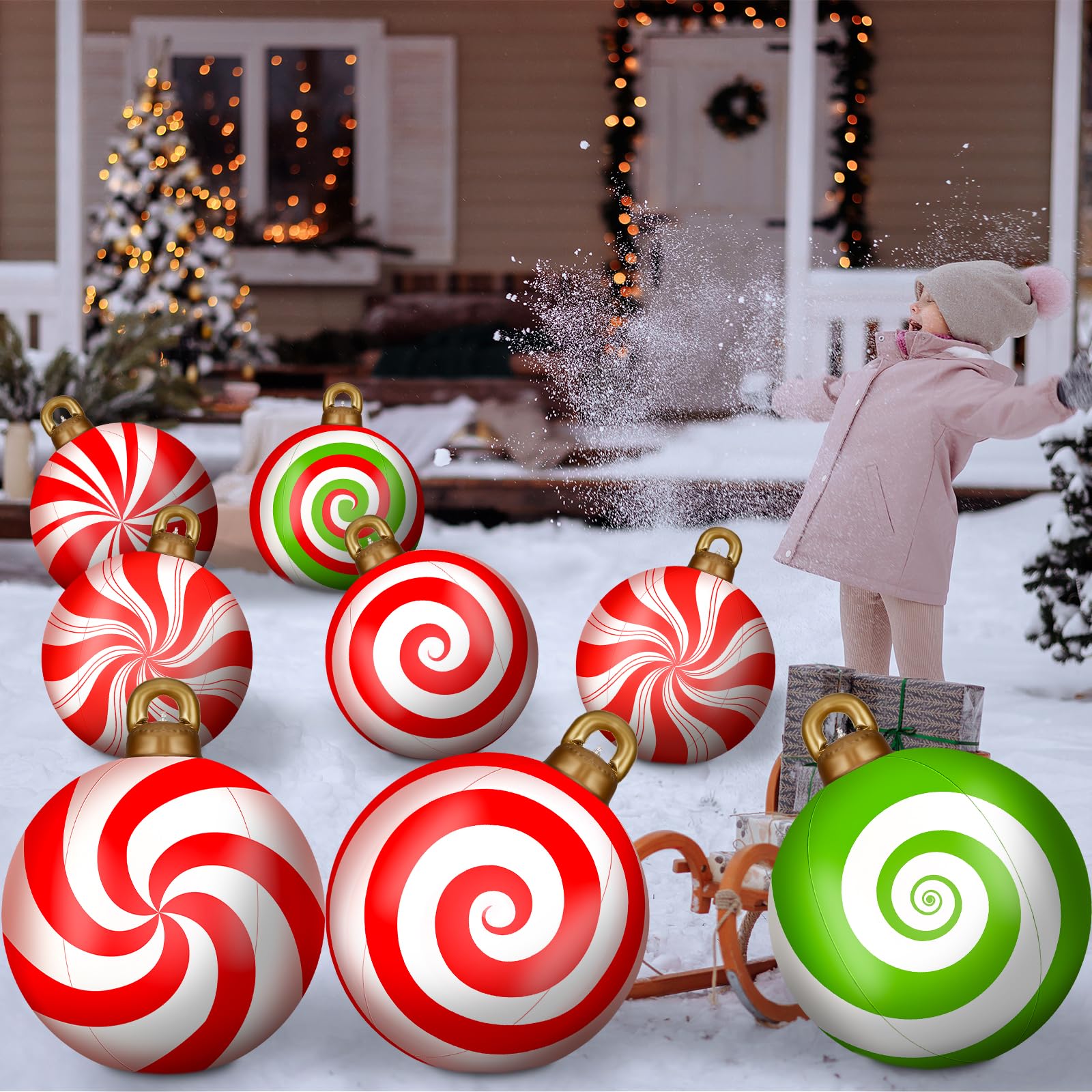 Snapklik.com : Jetec 32 Inch Giant PVC Inflatable Christmas Ball ...