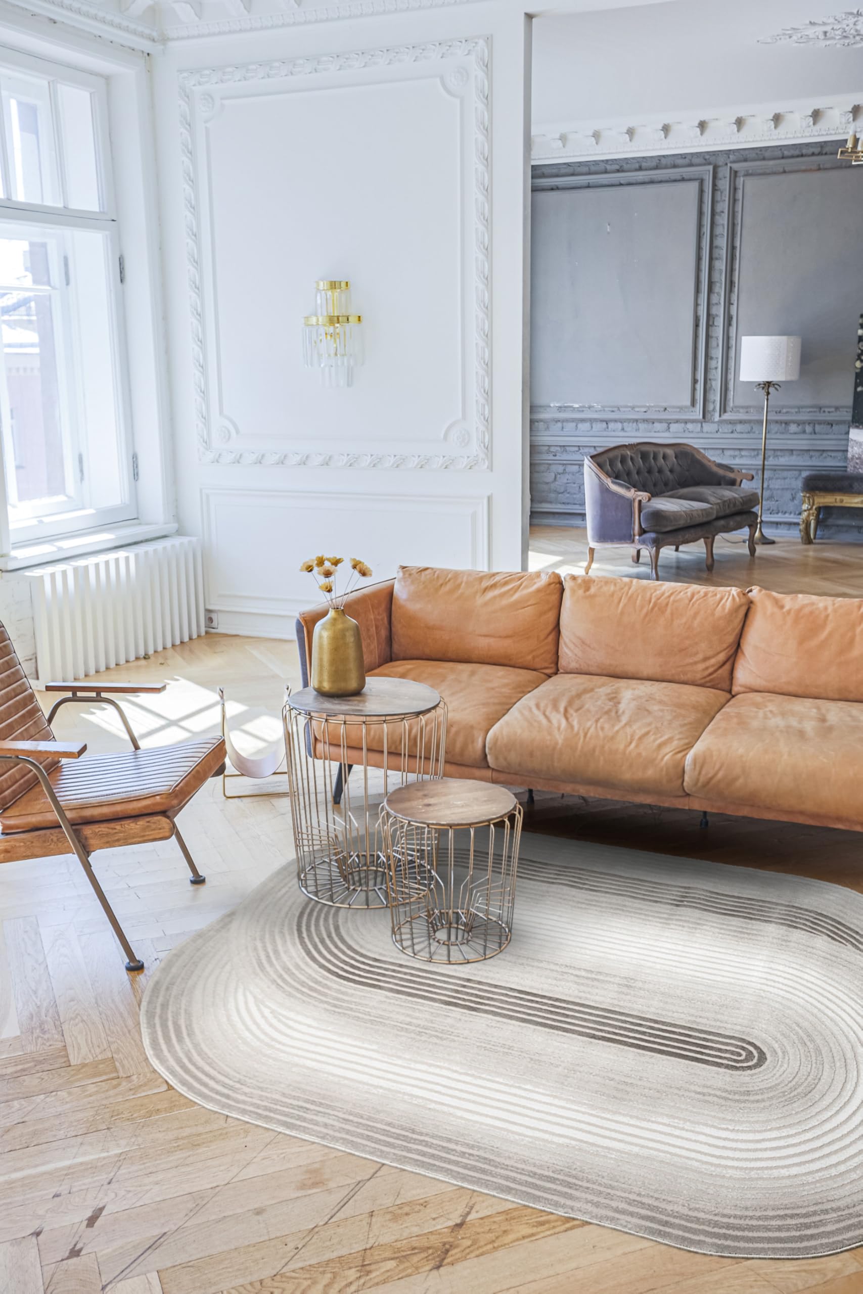 Teppiche Selenne Wohnzimmer, Unregelmäßige Form, Grau, Beige, 80x150 cm,Teppich Schlafzimmer, Tepich Waschbarer, Teppich groß, Bedroom Carpets, Rug The Carpet Living Room, Area Rugs,