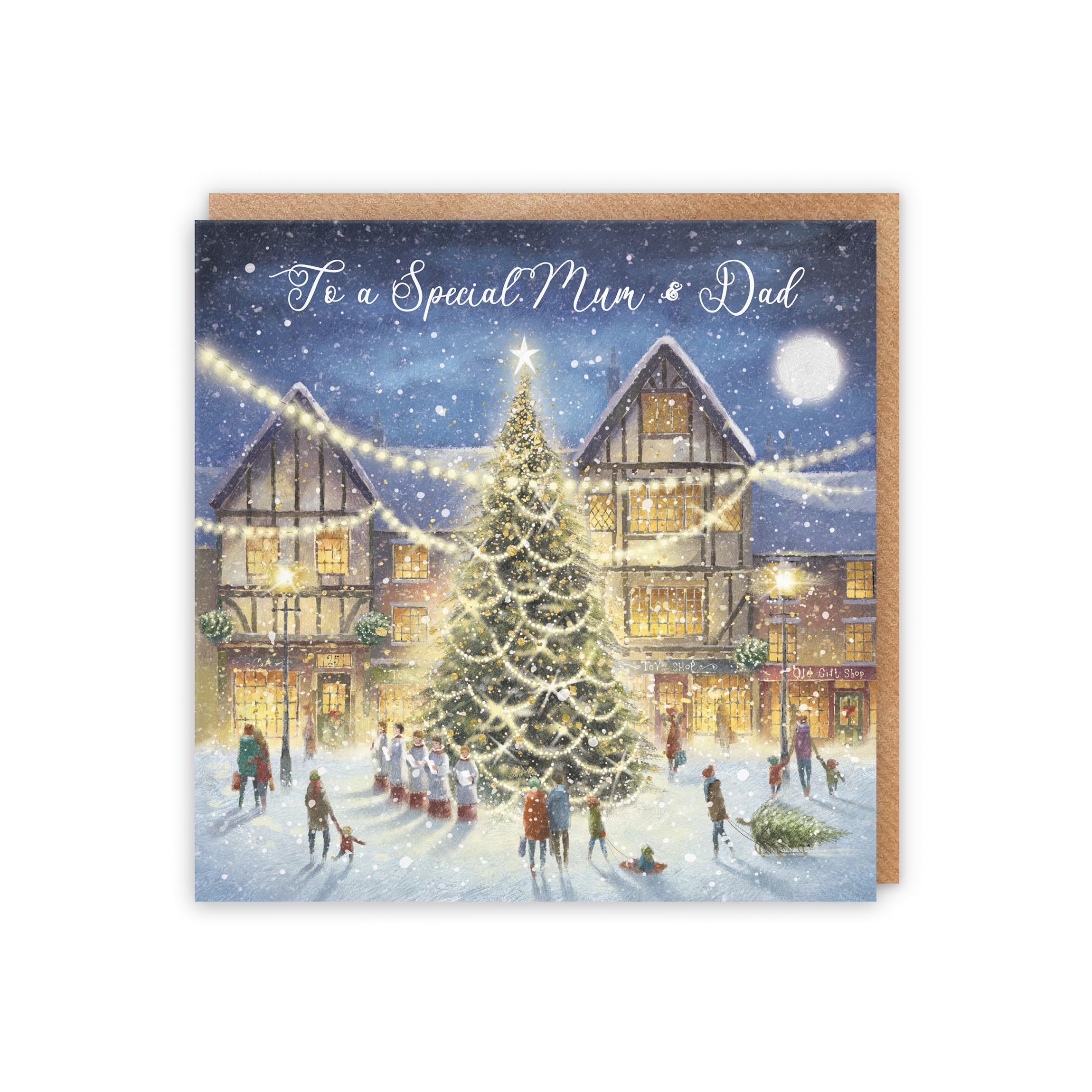 Hunts England, Mum And Dad Christmas Card, 'Christmas Eve', To A Special Mum & Dad, Milo's Gallery Collection - Image 3