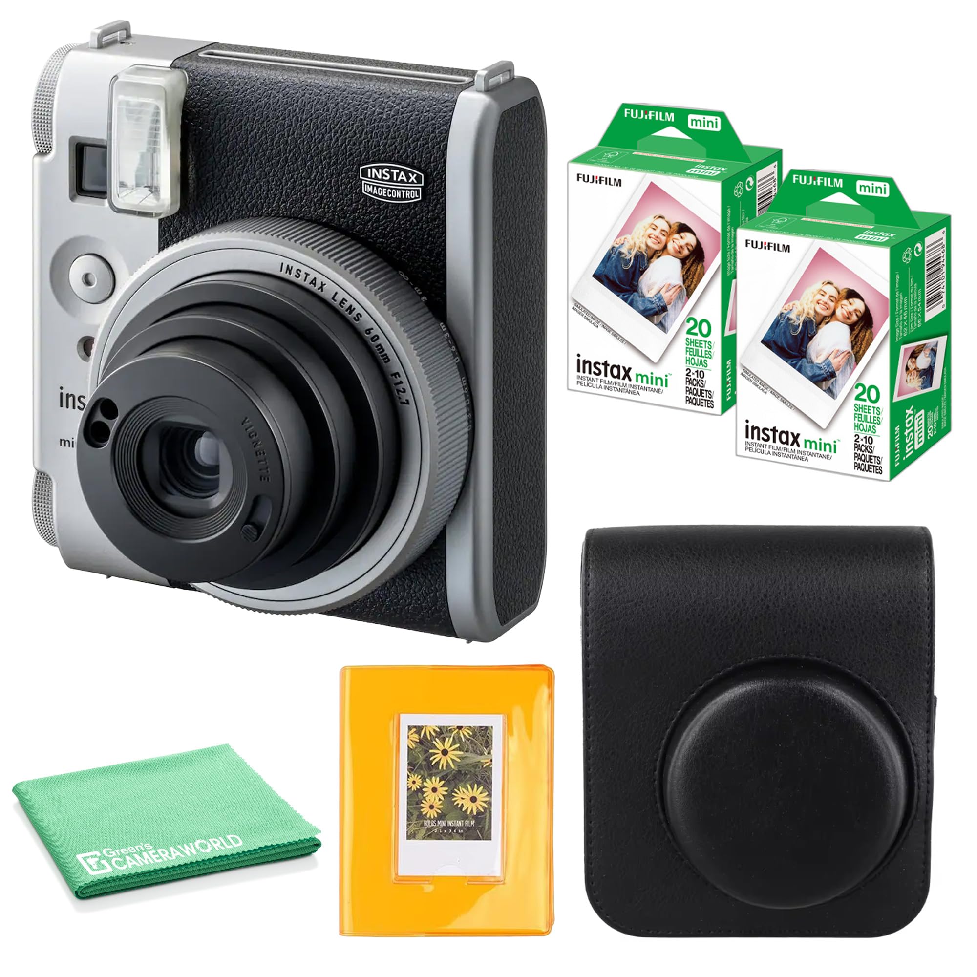 Fujifilm Instax Mini 99 Instant Film Camera Silver Value Bundle 40 Sheets