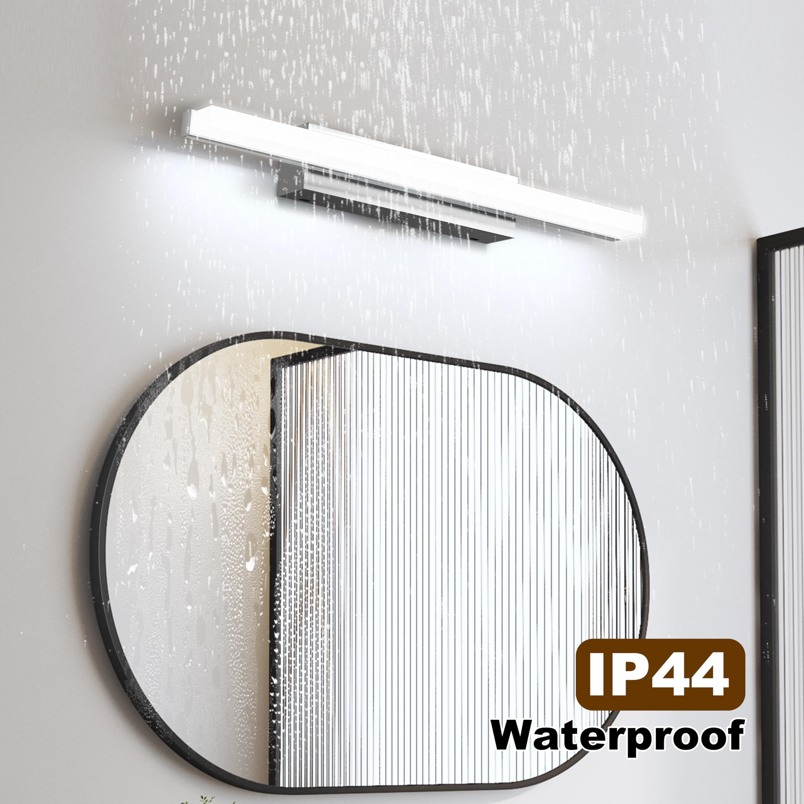 SUZNIU LED Bathroom Mirror Light, 40 cm Light for Bathroom Mirror IP44 Cold 6000 K LED, 6 W Bright Cabinet Lamp - Image 2