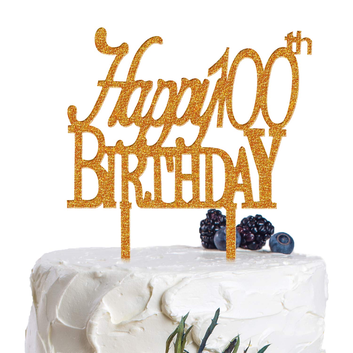 Buy AERZETIX Happy 100th Birthday Cake Topper Acrylic Gold Glitter One buy-aerzetix-happy-100th-birthday-cake-topper-acrylic-gold-glitter-one
