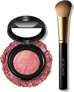 LAURA GELLER NEW YORK Baked Blush-n-Brighten Marbleized Blush - Pink Buttercream & Angled Blush Brush 2pc Set