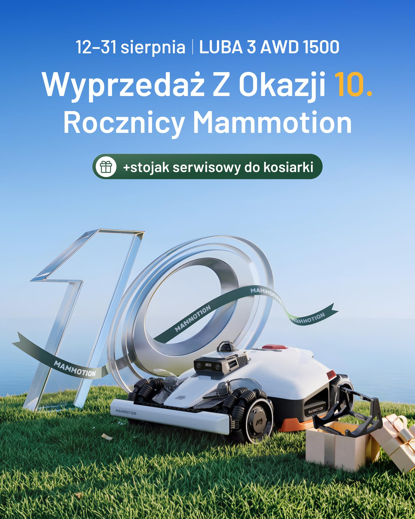 Mammotion LUBA 3 AWD 1500 Robot Koszący bez Przewodu, Zalec. 1500 m²