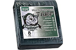 CARTMAN 20' x 20' Waterproof Green Tarp