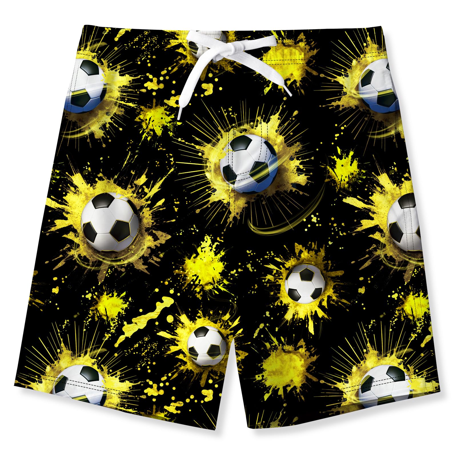 SFreeBo Badehose Jungen 3D Druck Schnelltrocknend Badeshorts Kinder Elastische Taille Schwimmhose Jungen mit Netzfutter Taschen Sommer Urlaub Strandshorts 7-14 Jahre