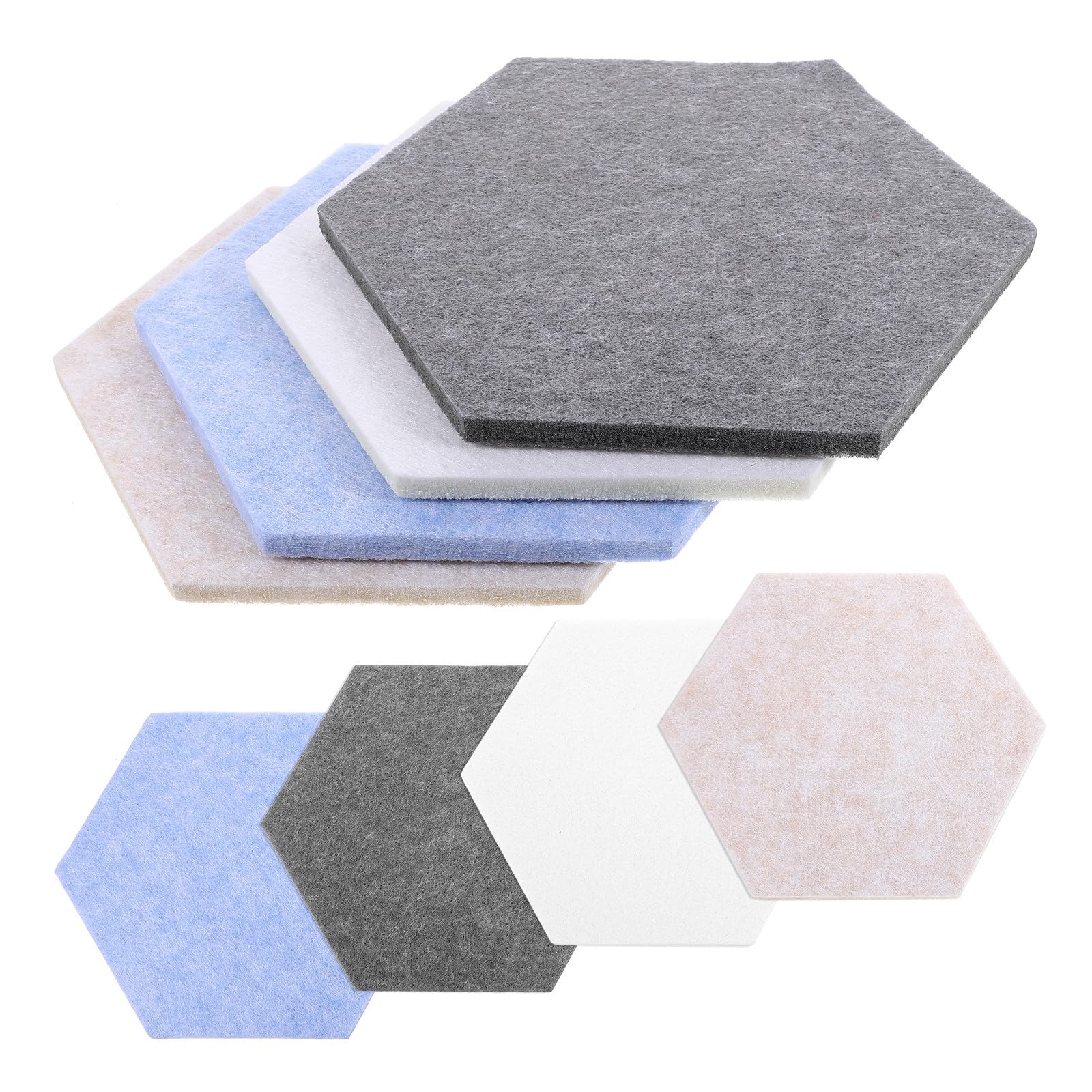 Carreaux de feutre hexagonaux autocollants ABOOFAN pour tableau d'affichage mural