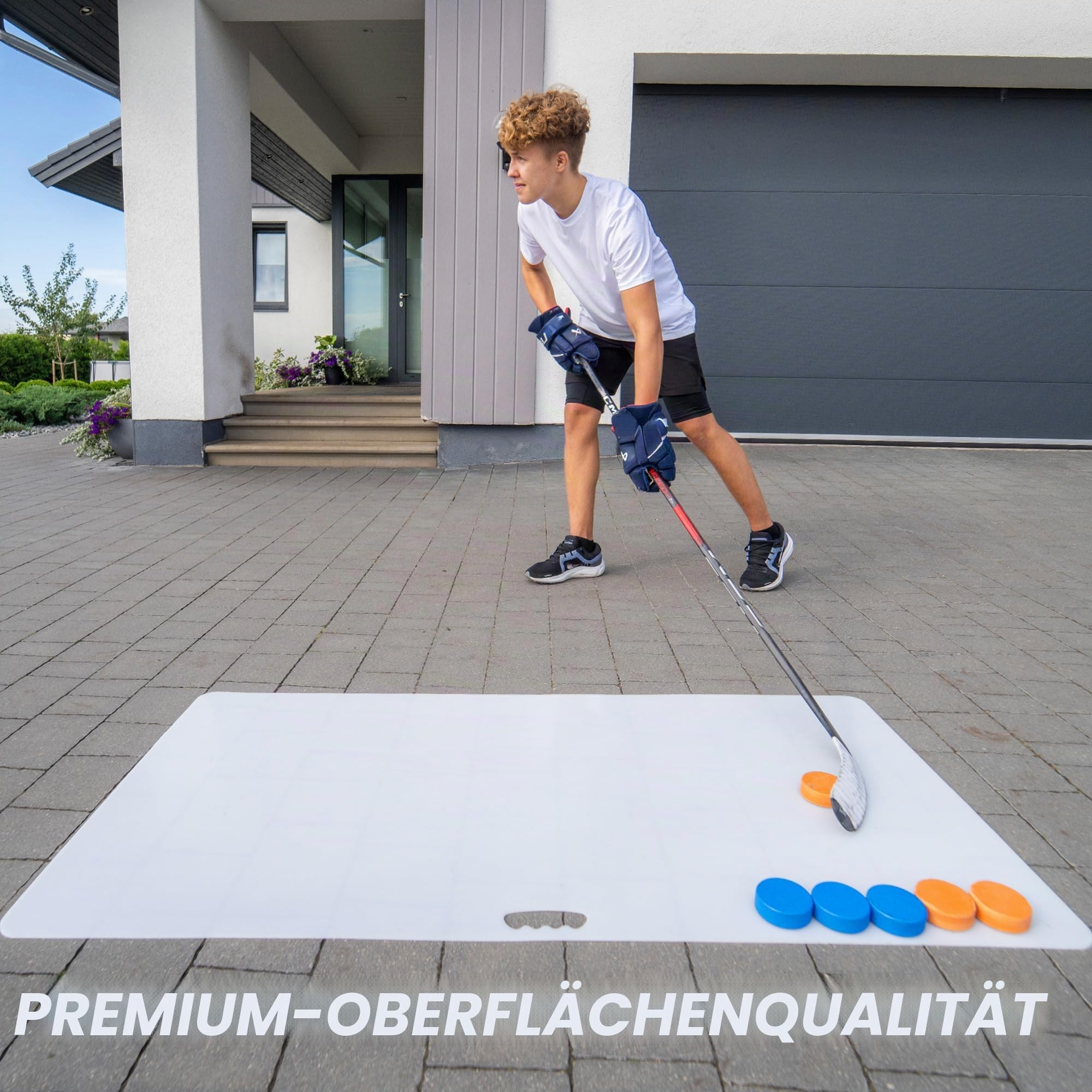 Hockey Revolution My Shoot Pad - Eishockey Schläger Trainingsplatte für On Off-Ice Training - Eishockey Spielzeug mit Griff - Simuliert Eisgefühl - Puck Eishockey Übung von Profis getestet (740x1500)