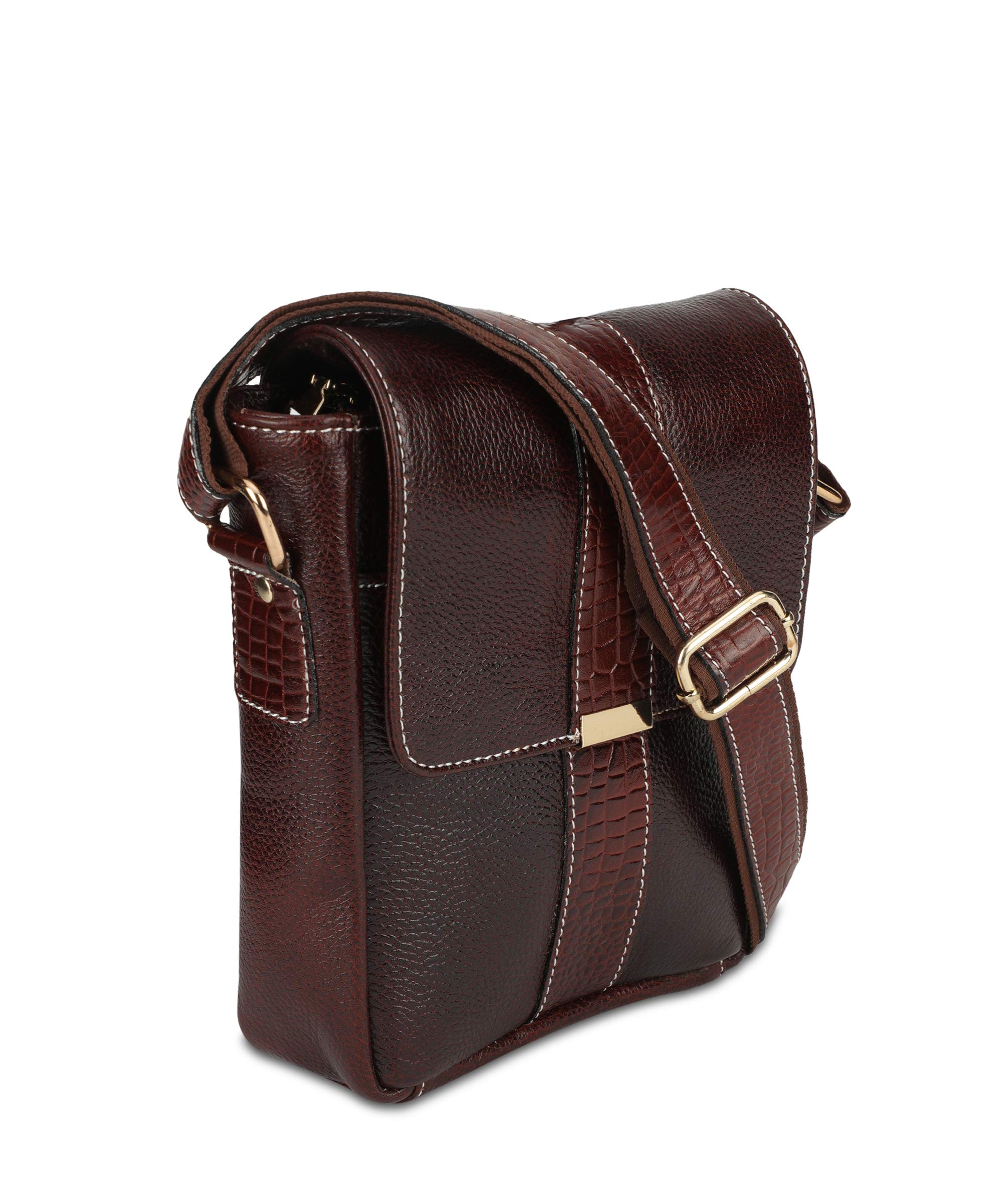 SPHINX Mens 100% Leather Regular Cross-Body Sling Bag (Brown, 25 x 22 x 7 cm) (B07NYPC27T) Amazon Price History, Amazon Price Tracker