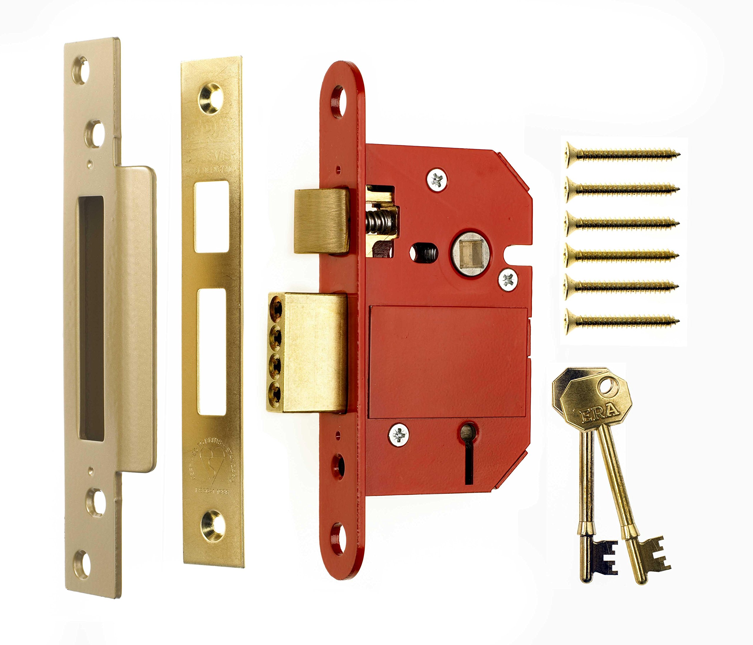 Era BS 5 Lever Mortice Sashlock 76mm - Brass Effect