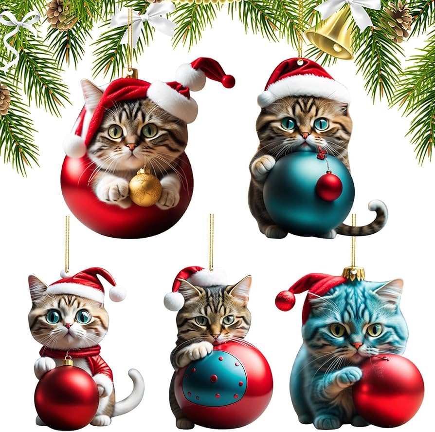 Kitten christmas tree ornaments Clearance