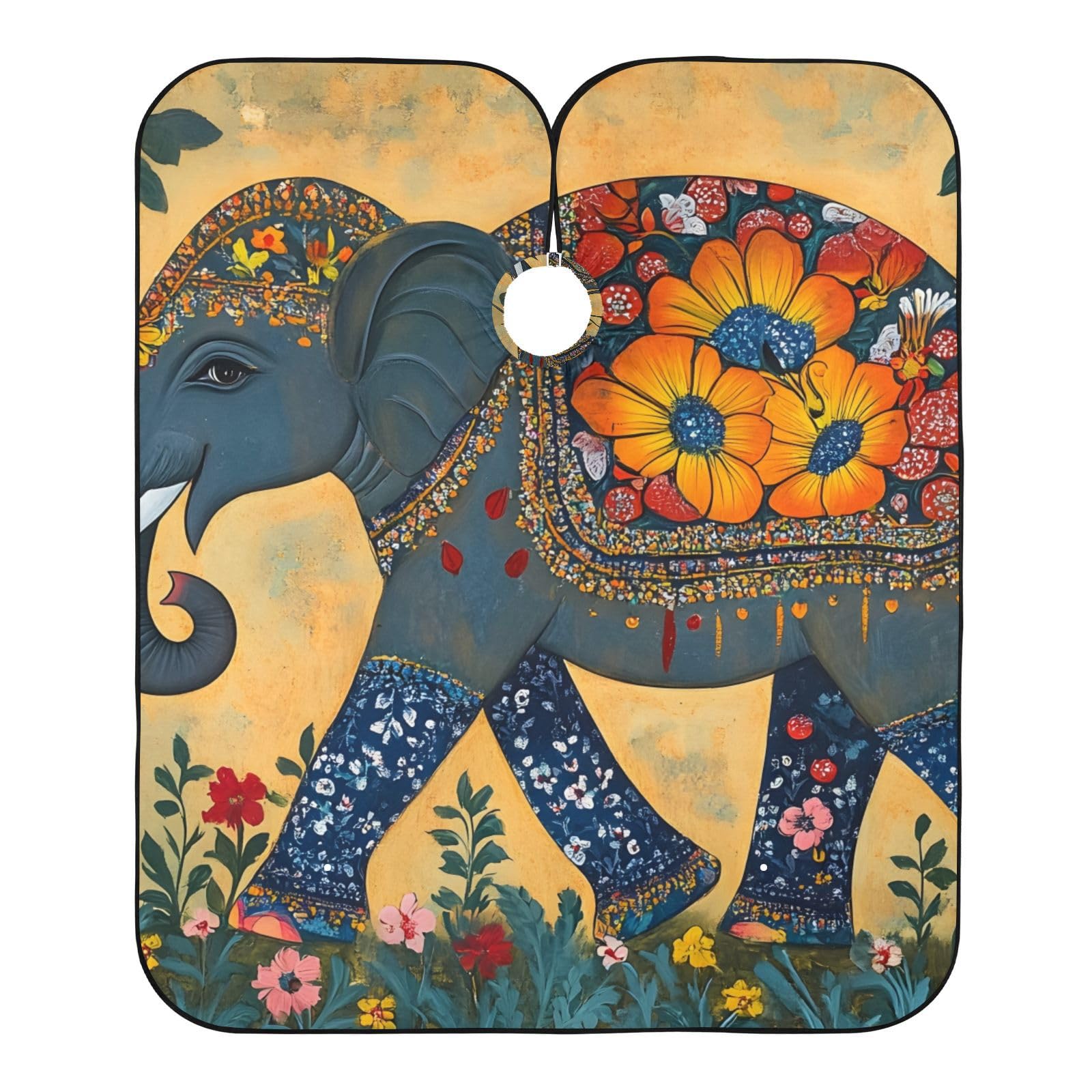 Hezely Exotic Elephant Hair Dye Cape, Barber Cape for Adults,Waterproof Salon Cape,Waterproof Hairdressing Styling Hair Cutting, 65