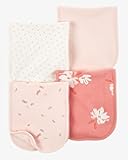 Carter's Baby Girls 4 Pack Cotton Burp Cloths (Pink/Heather)