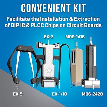 Jonard Tools WK-7 IC Insertion Extraction 5 Piece Tool Kit