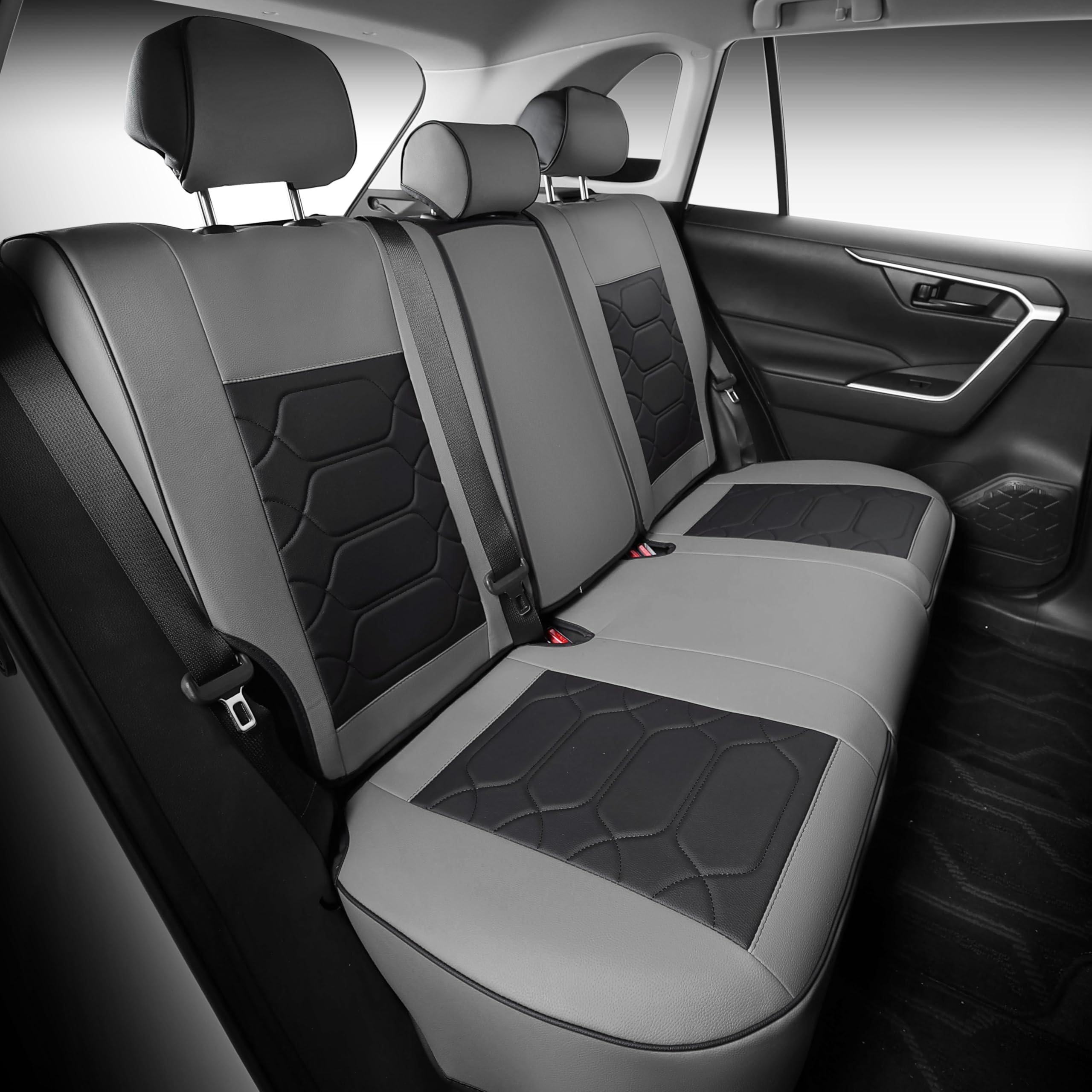 OASIS AUTO Custom Fit Seat Covers for 2019-2025 Toyota RAV4 Waterproof Faux Leather Seat Protector Cushion Rav4 Car — view 5