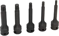 Vista 3 de Genius Tools Juego de llaves de vaso de impacto cuadrado triple Dr. de 5 piezas 3/8" TM-305