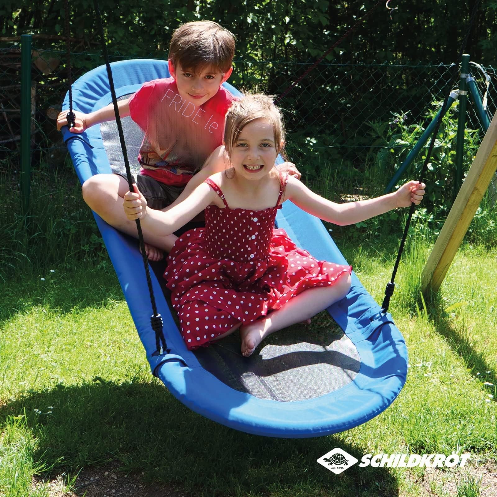 Schildkröt Balançoire Nid Ovale de Jardin pour Enfants et Adultes | 165 x 70 cm | Suspendue jusqu'à 150 kg | pour l'Intérieure et l'Extérieure