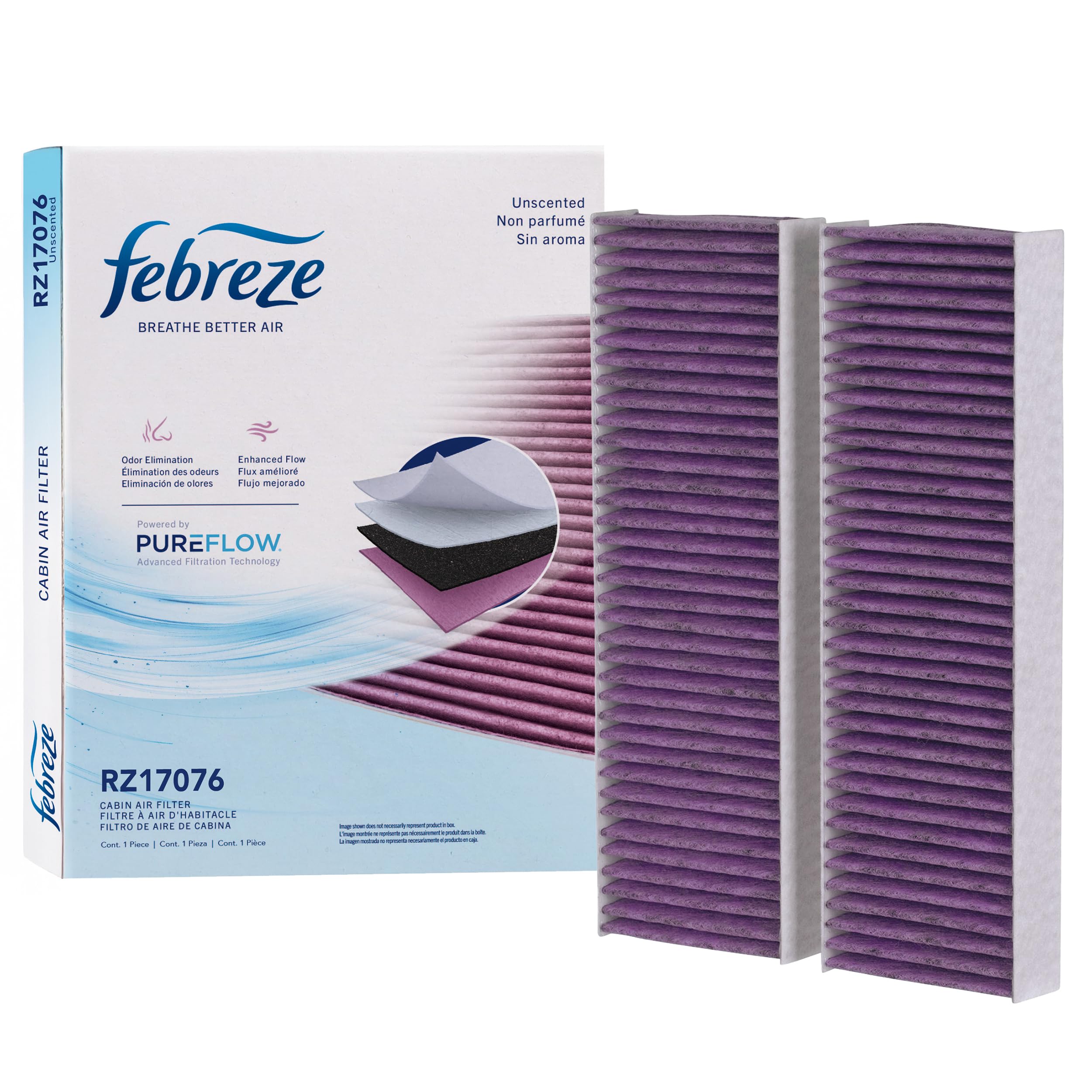 Febreze Odor Control Cabin Air Filter by PUREFLOW RZ17076 Fits 1998-2002 Honda Accord 2.3L, 3.0L; 1999-2003 Acura TL 3.2L; 2001-2003 CL 3.2L