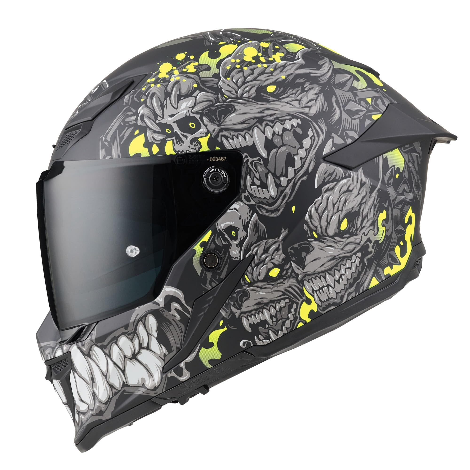 Bogotto Blade Gatekeeper Casque, noir gris jaune, XS