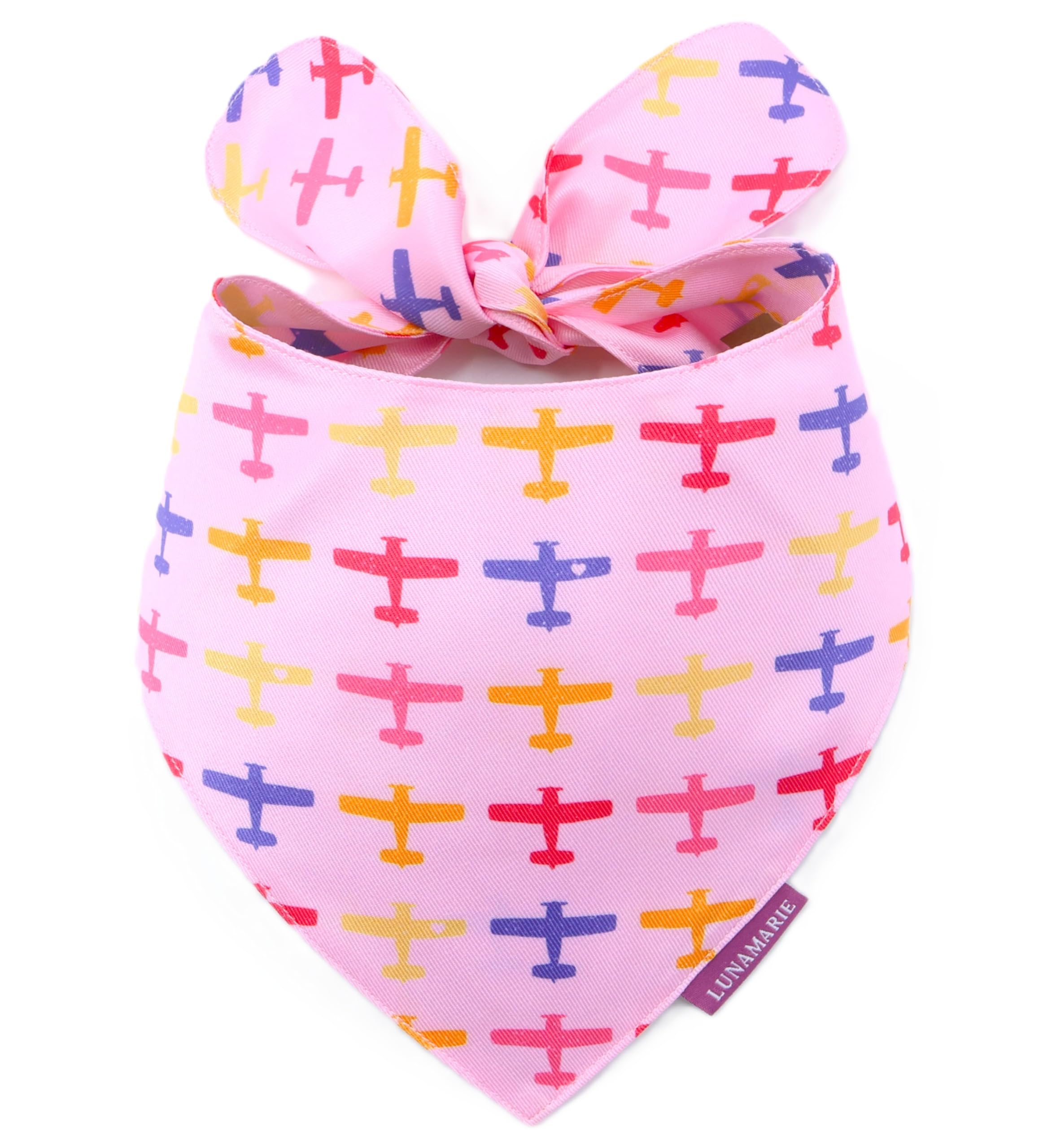 LunaMarie - Luxury Pet Birthday Bandanas -Premium & Silky Poly Fabric | 100% Handmade | Custom Shape Dual Layered (Aviator Glam, Small) — image 1
