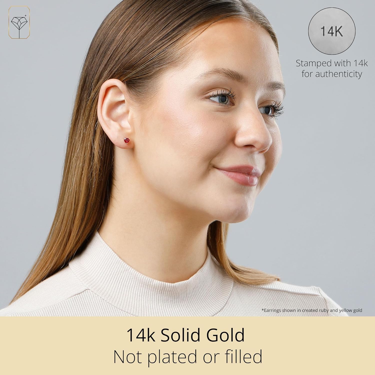 925 Sterling Silver Gemstone Hoop Earrings for Women | 0.9 Inch Round Birthstone Earrings for Women with Click Tops | Hypoallergenic Earring Hoops by MAX + STONE - Image 2