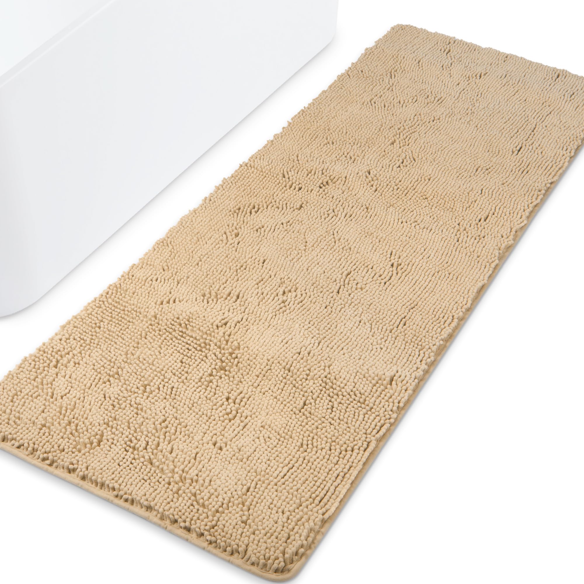 Yeaban Bathroom Runner Rugs 24"x72" Non Slip – Thick Chenille Long Bath Mat | Absorbent and Washable Extra Large Bath Rug, Soft Runner Rug for
