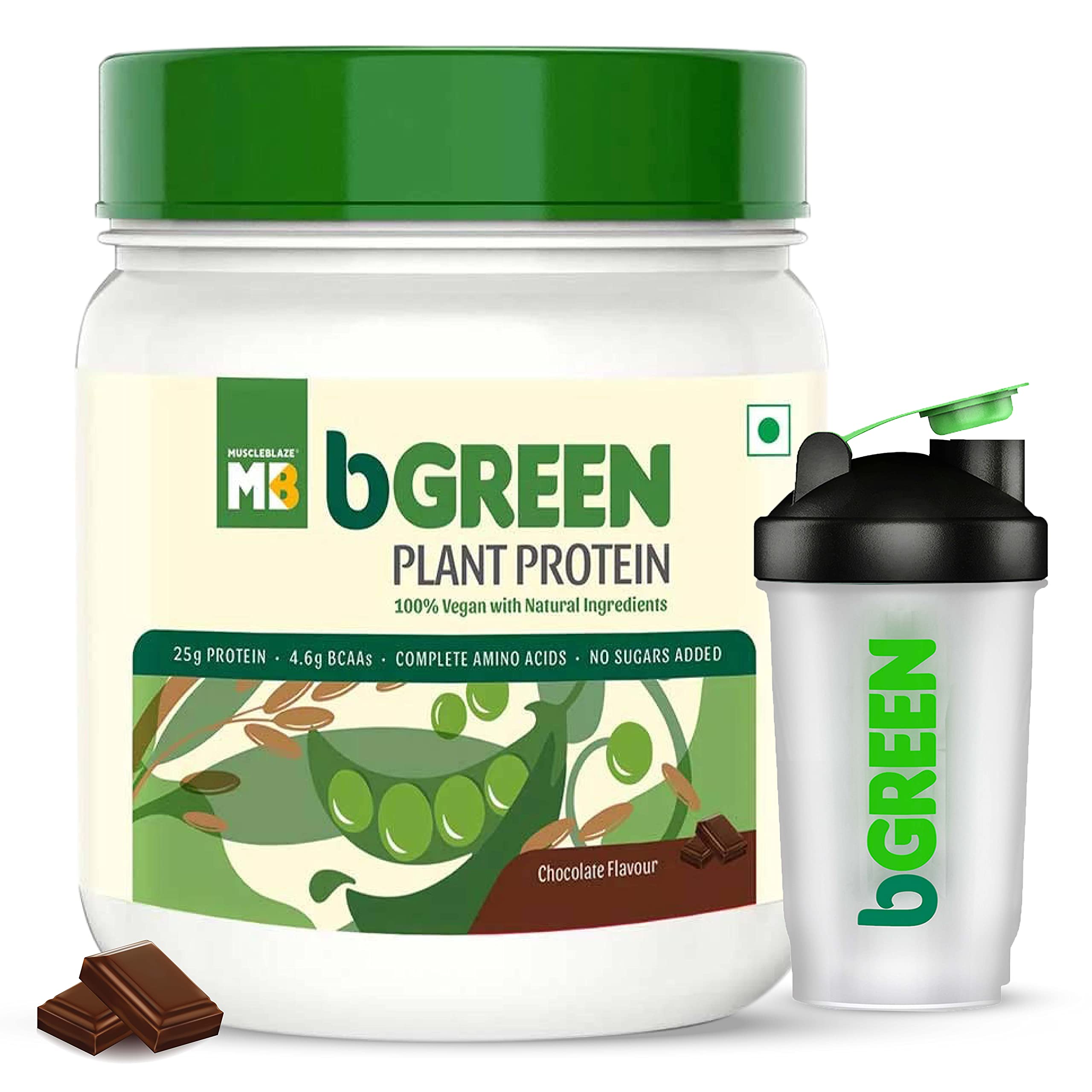 Buy bGREEN by Kart Vegan Protein Powder (Chocolate, 500g, 13 Servings ...