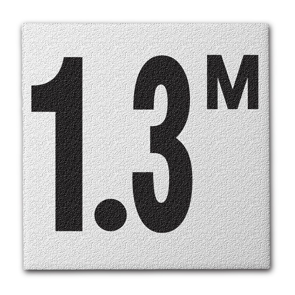 Ceramic Swimming Pool Deck Depth Marker 