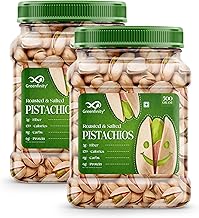 GreenFinity Fresh Whole Roasted Salted Pistachios | Salted Pista With Shell - 1KG