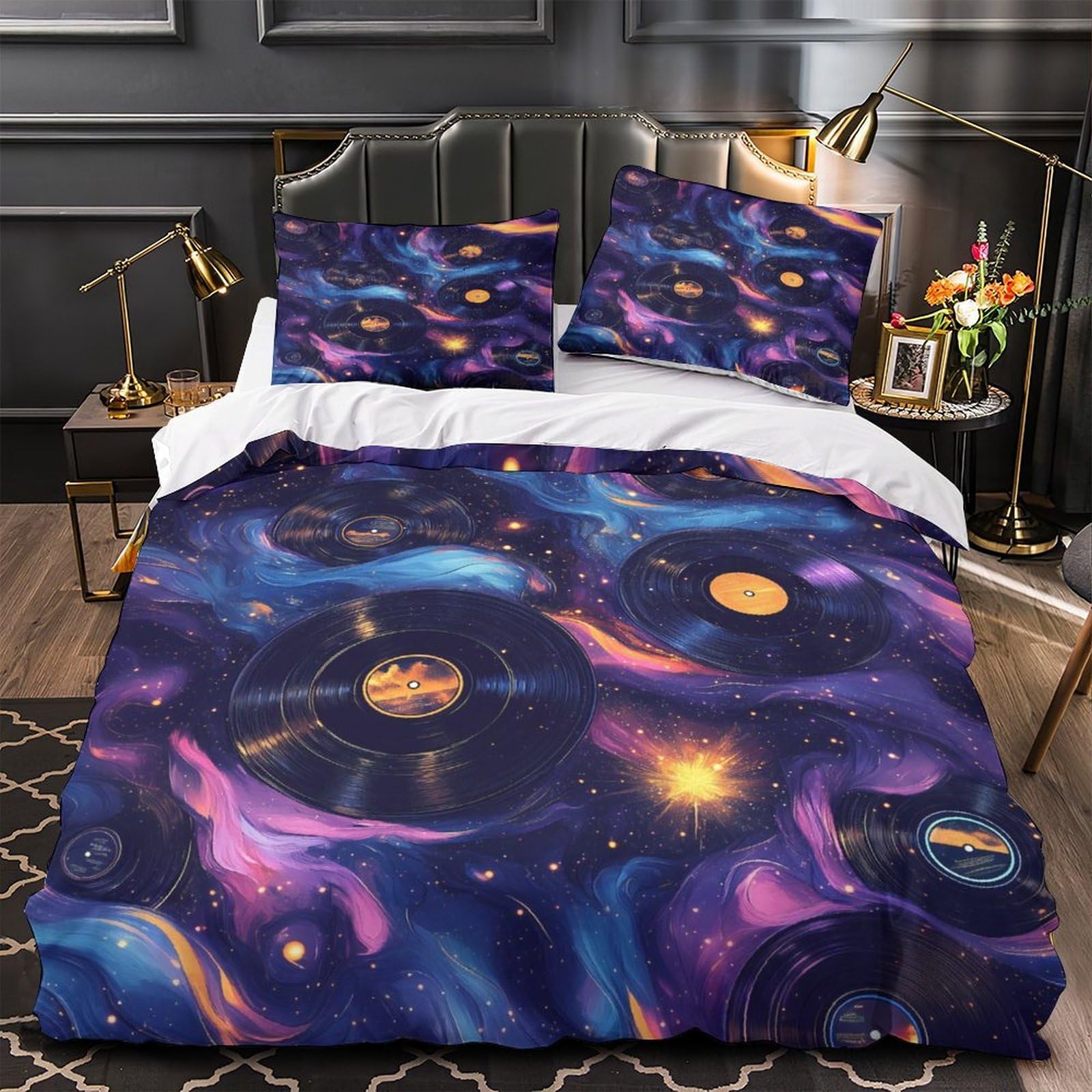 Parure de lit fermeture éclair king pour stopper la couette qui glisse du lit
