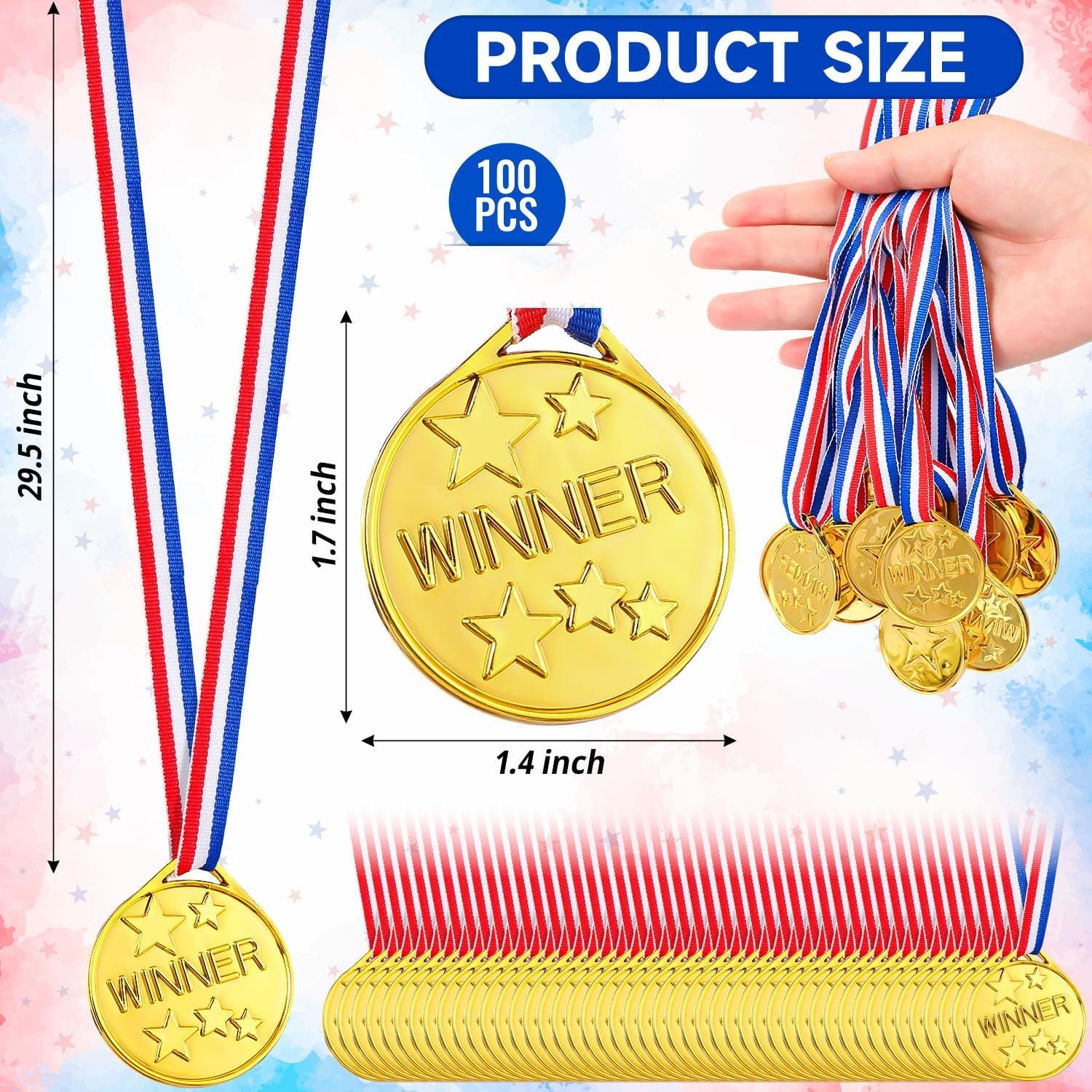 Mini-Trophäen und Medaillen für Kinder – Gold-Preistassen und Sportmedaillen-Set – leichter Kunststoff, Preistrophäen für Turnier, Klassenzimmer-Belohnungen, lustiges Laufrennen, Partyzubehör