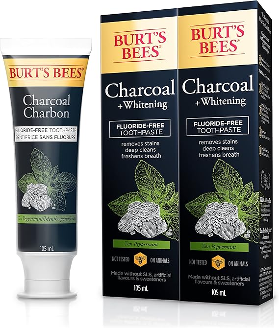 Burt's Bees Toothpaste, Fluoride Free, Charcoal, Zen Peppermint, 210
