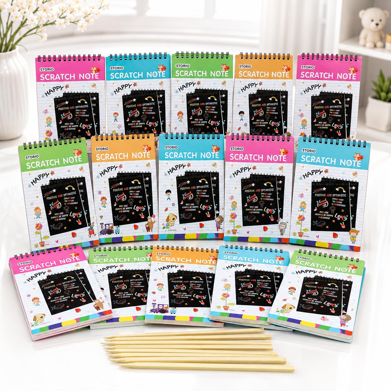 Water Colour & Scratch Art Books - 20 Pack for Kids -1