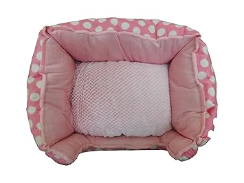 Teletronix Square Cat Bed Plush Fabric_ White