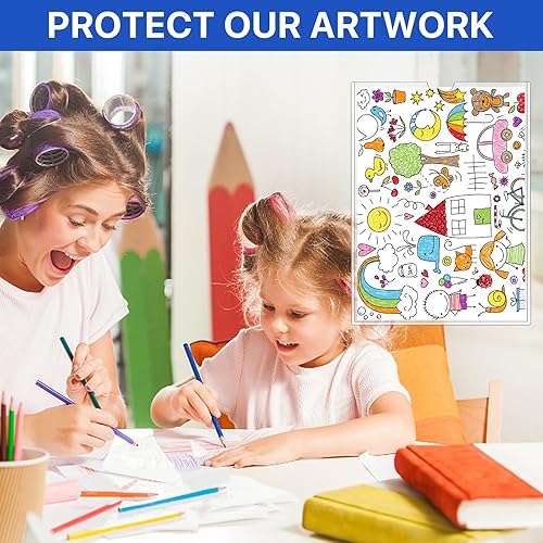 Miniatura 5 de Milkary 10 protectores rígidos de impresión, 11 x 17 pulgadas, protectores de hojas de PVC transparentes con marco de cristal resistente, fundas de