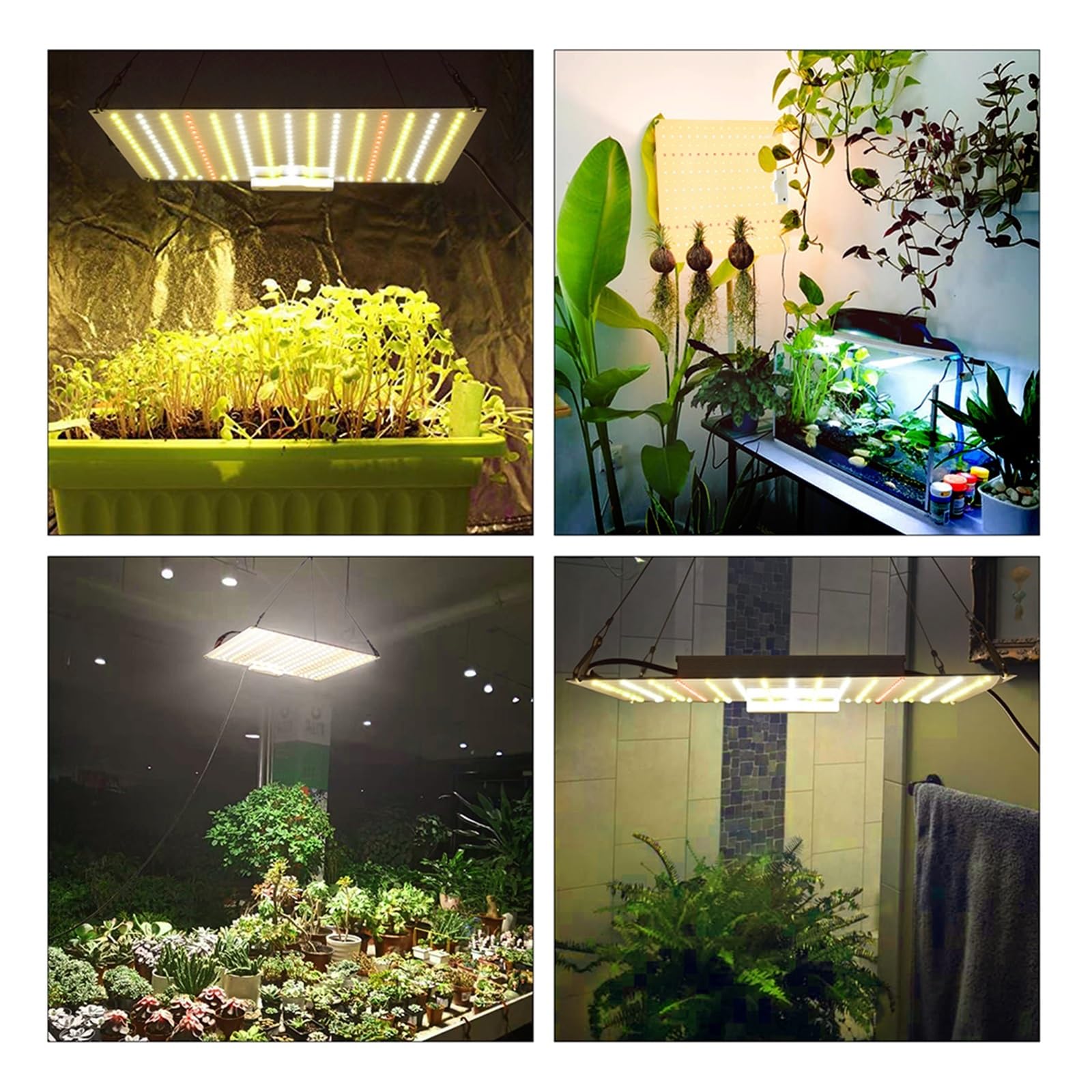 Luces de Cultivo, LED Grow Light 600W 800W 1000W 1200W 1500W Full Spectrum Phyto Lamp for plantas de interior Flores Plántulas(600W With IR UV)