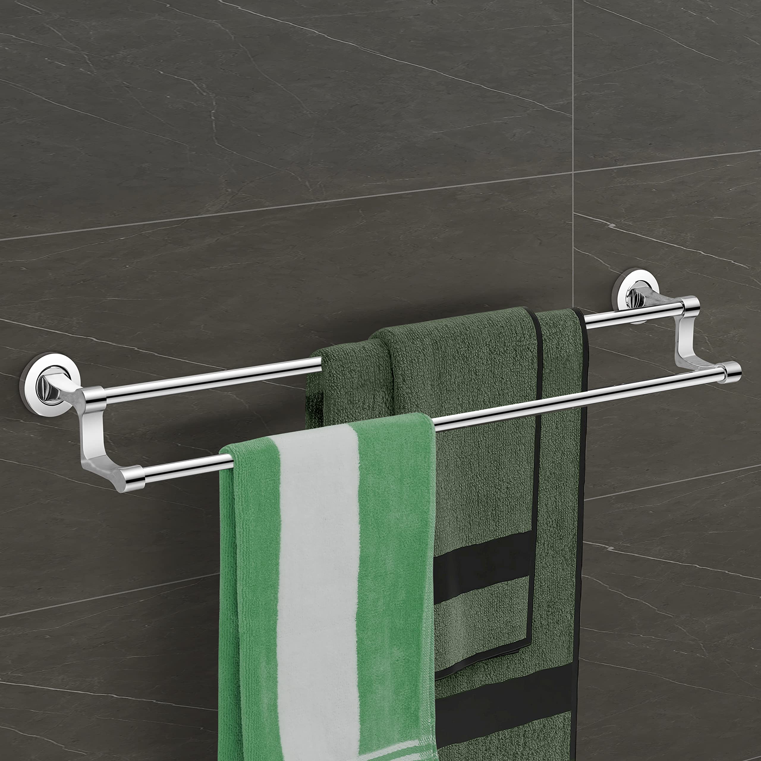 Primax Premium Stainless Steel & Aluminium Towel Rod/Towel Hanger for Bathroom/Towel Stand/Bathroom Accessories (24 Inch-Chrome) (B0BSNJZZ7Y) Amazon Price History, Amazon Price Tracker