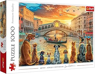 Comprar Trefl Venecia 1000 Piezas-Rompecabezas Que representa Perros Junto al Canal al Atardecer, para Adultos y niños a Partir de 14 años, Multicolor (10944)