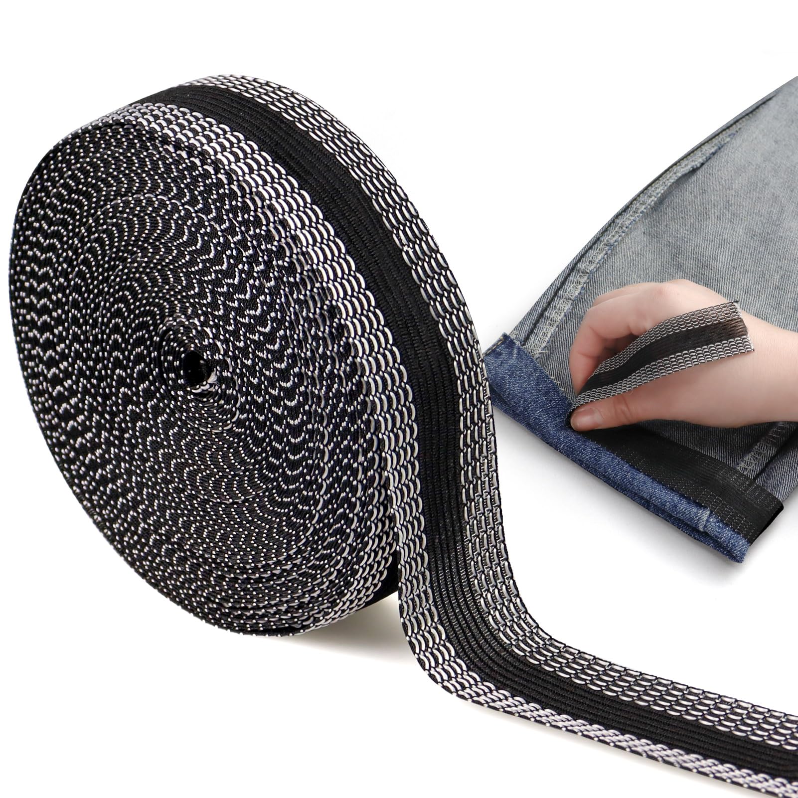 Catephe Hemming Tape for Pants, 32.8 Ft Iron on Hemming Tape, Trousers Edge Modified Strips, Hem Tape for Jeans Suit Pants Trouser Mouth