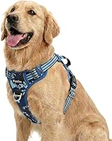 Vista 58 de Funfox Arnés para perro sin tirones, arnés de chaleco ajustable para mascotas, material súper suave con mango vertical, fácil control, paseo
