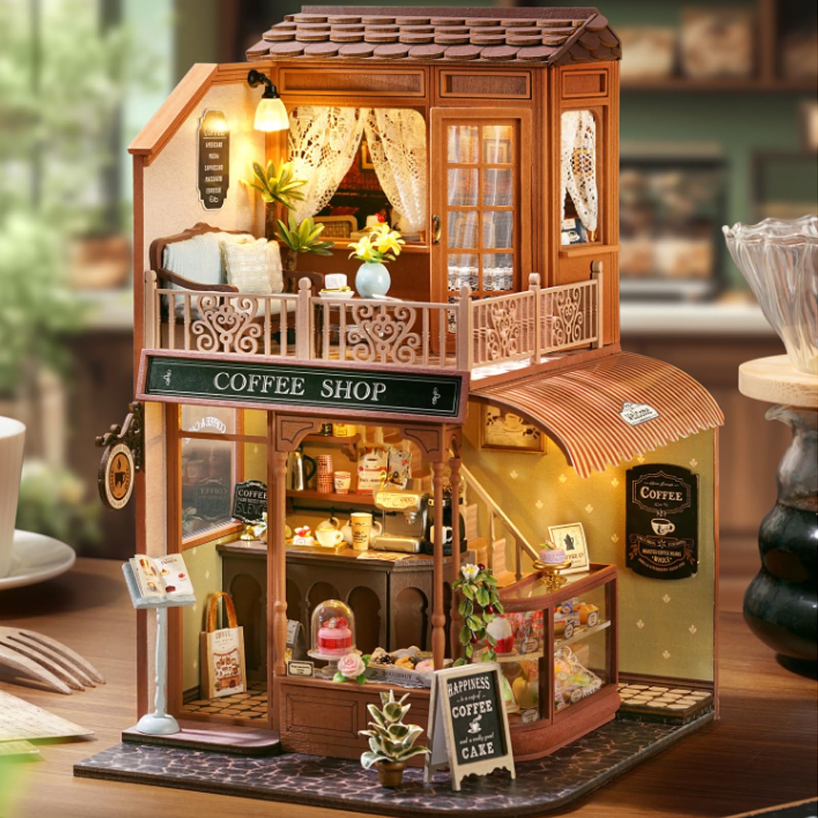 Kit Casa Miniatura Giocattoli Artigianali Legno, Arredo Interni | Kit Case In Miniatura Legno Per Adulti Attività Genitore-Figlio Per Famiglia, , Bambini, Ragazzi,